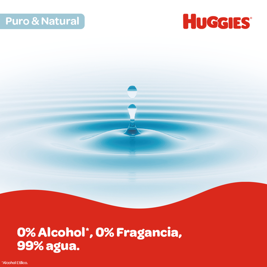 TOALLITAS HUMEDAS HUGGIES PURO Y NATURAL x80